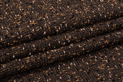 Italian Wool Blend Tweed Boucle - Brown