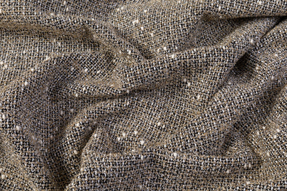 Metallic Italian Tweed Boucle - Black / Gold / Silver / White