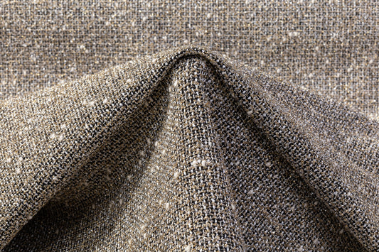 Metallic Italian Tweed Boucle - Black / Gold / Silver / White