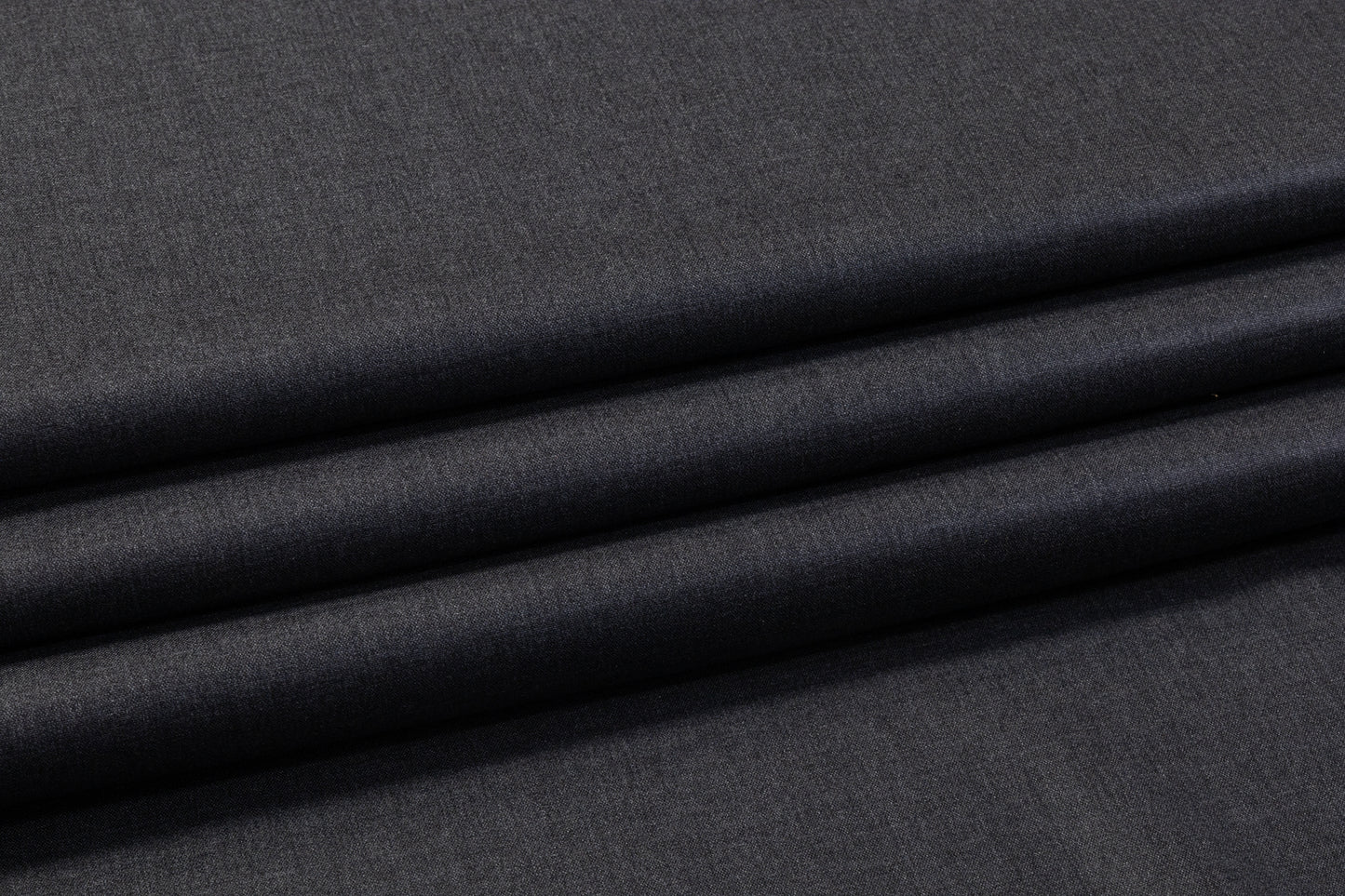 Foil Laminated Italian Wool Suiting - Charcoal Gray