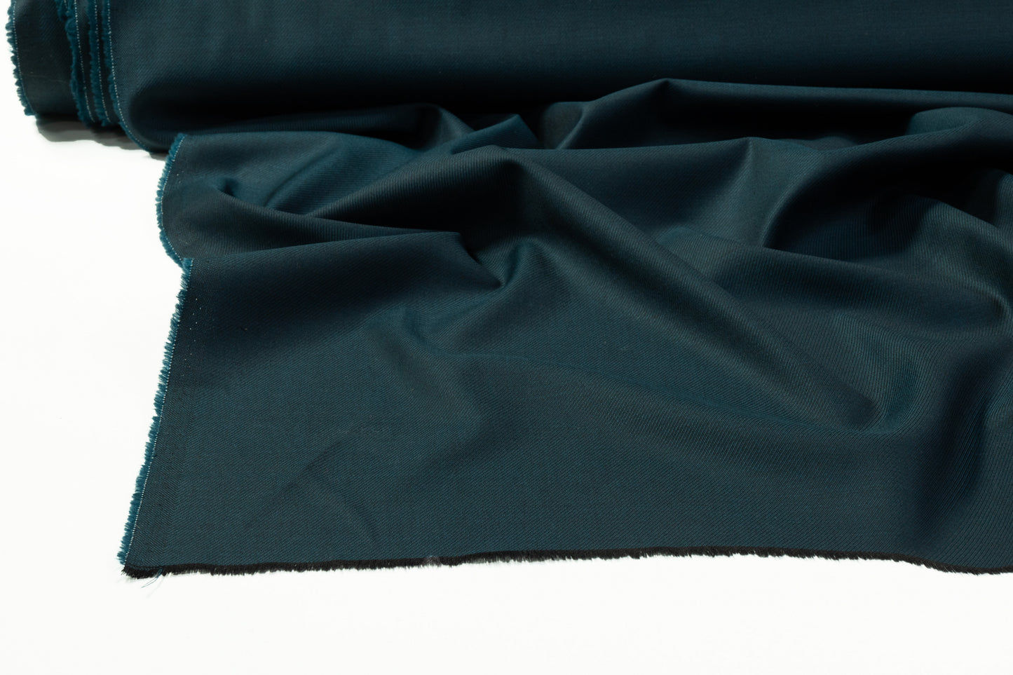Two-Tone Super 120s Italian Wool Gabardine - Teal Blue / Black