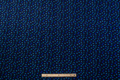 Dotted Italian Boiled Wool - Blue