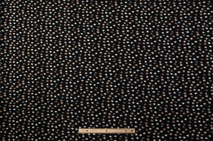 Dotted Italian Boiled Wool - Black