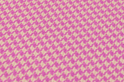 Houndstooth Italian Wool Suiting - Orchid / Tan