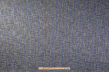 Striped Metallic Italian Poly Viscose Suiting - Gray / Blue
