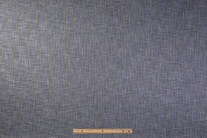 Striped Metallic Italian Poly Viscose Suiting - Gray / Blue