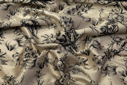 Toile Design Jacquard - Cream / Black