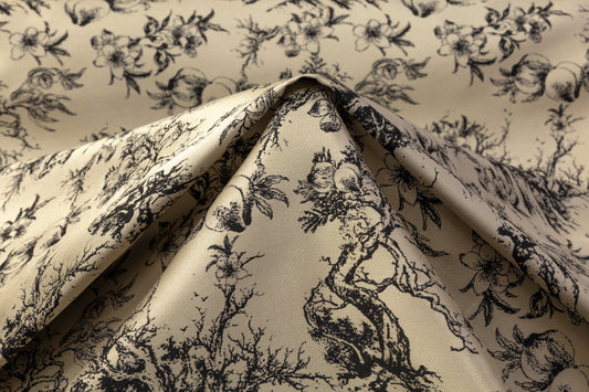 Toile Design Jacquard - Cream / Black