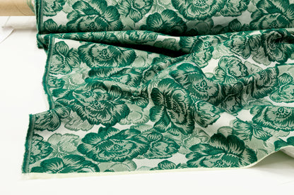 Floral Brocade - Evergreen