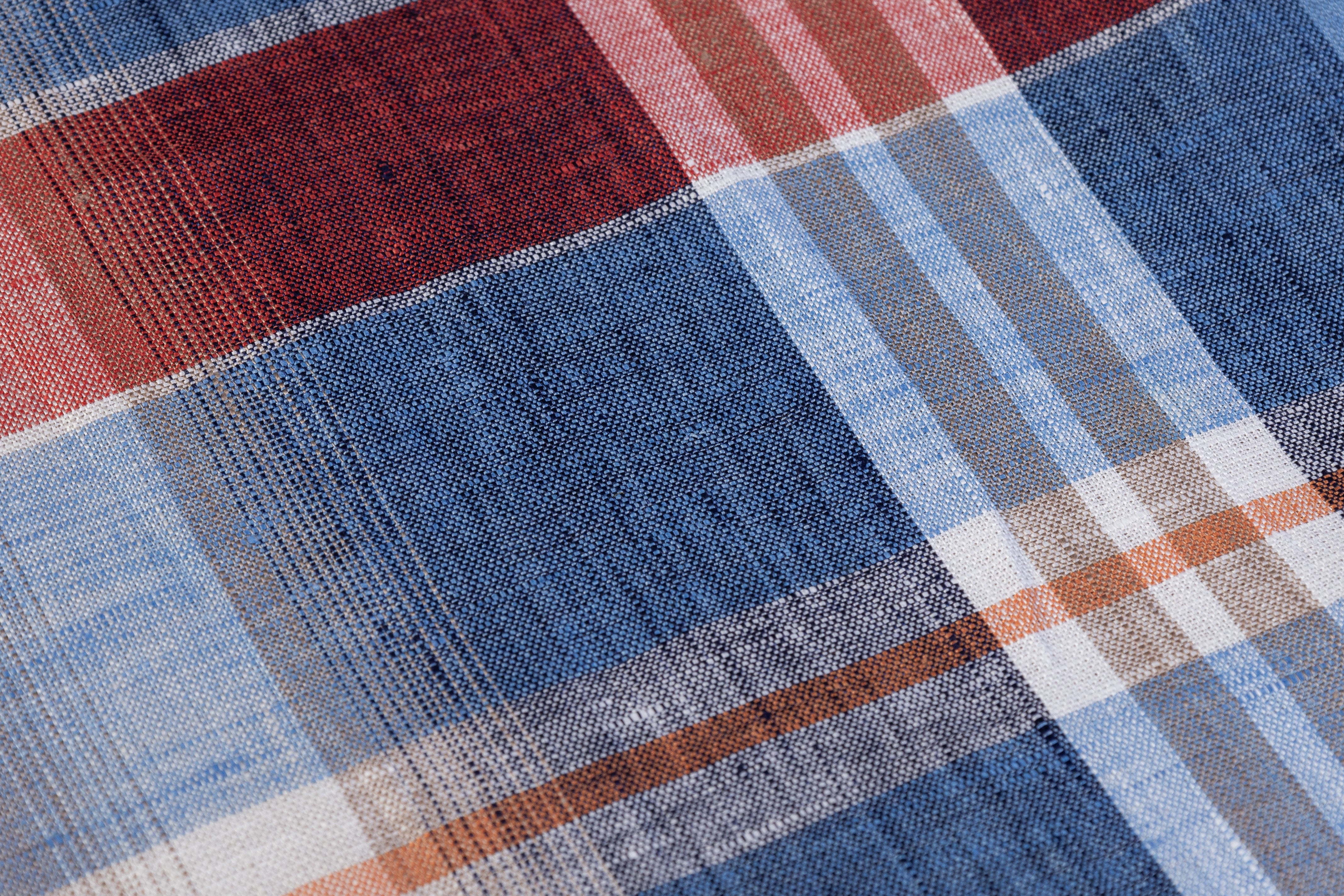 Checked Italian Linen - Multicolor