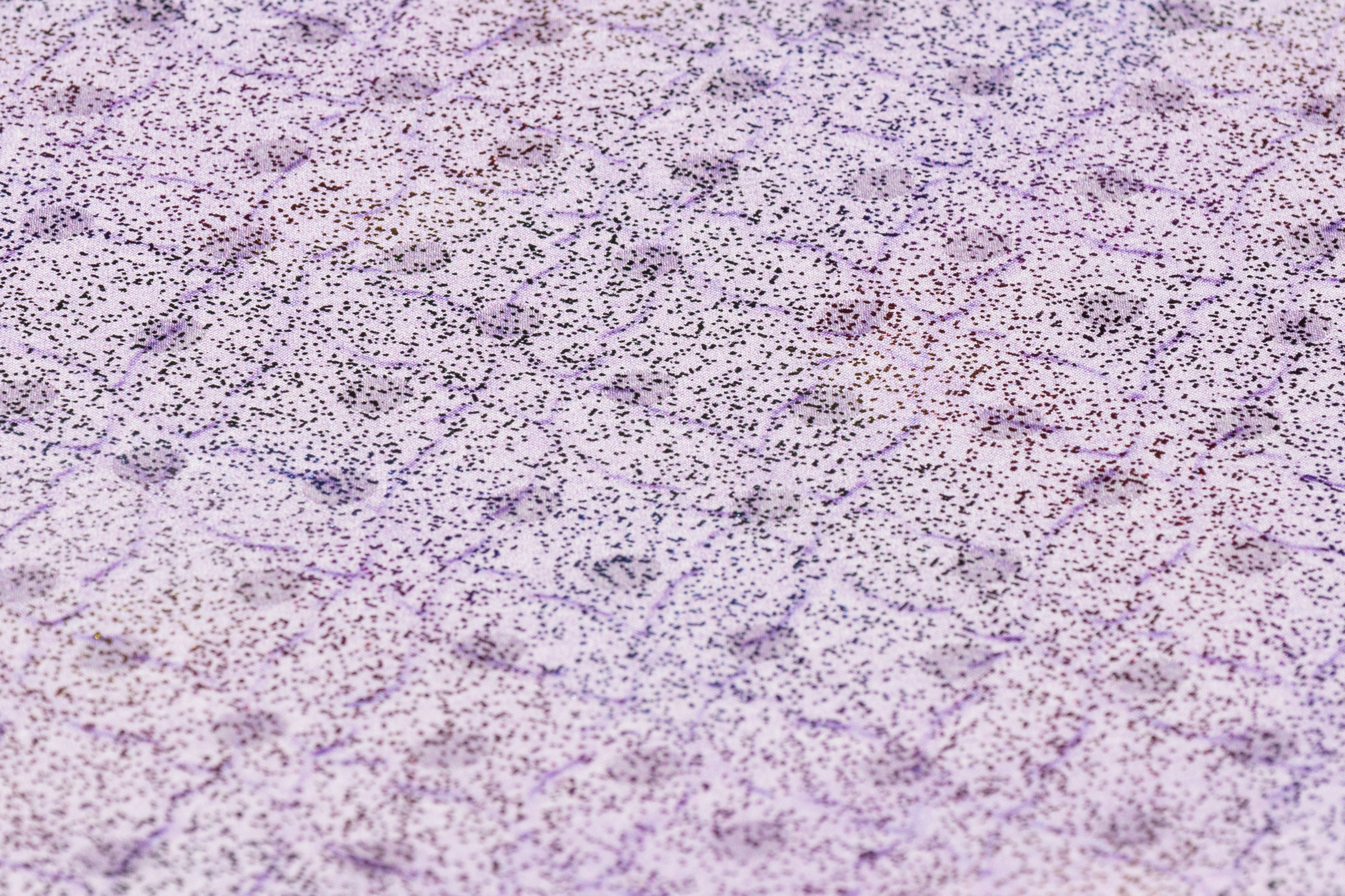Laminated Italian Silk Jacquard - Lilac / Multicolor