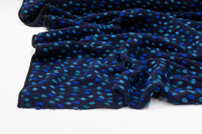 Dotted Italian Boiled Wool - Blue