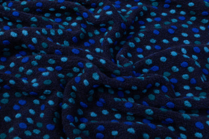 Dotted Italian Boiled Wool - Blue