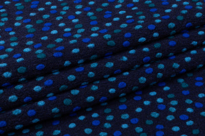 Dotted Italian Boiled Wool - Blue