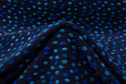 Dotted Italian Boiled Wool - Blue