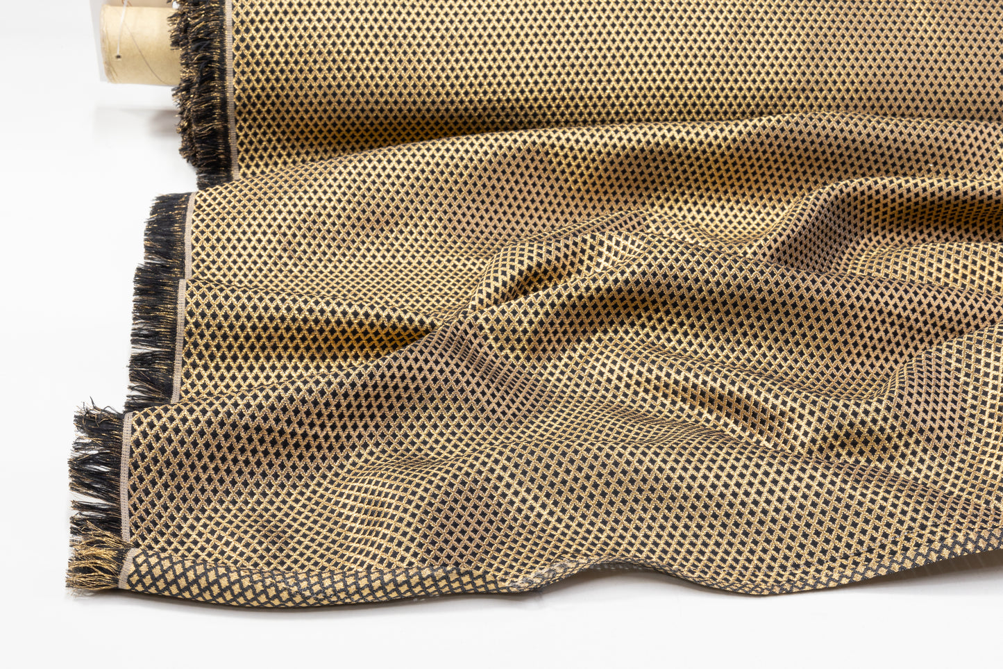 Diamond Metallic Brocade - Black / Gold