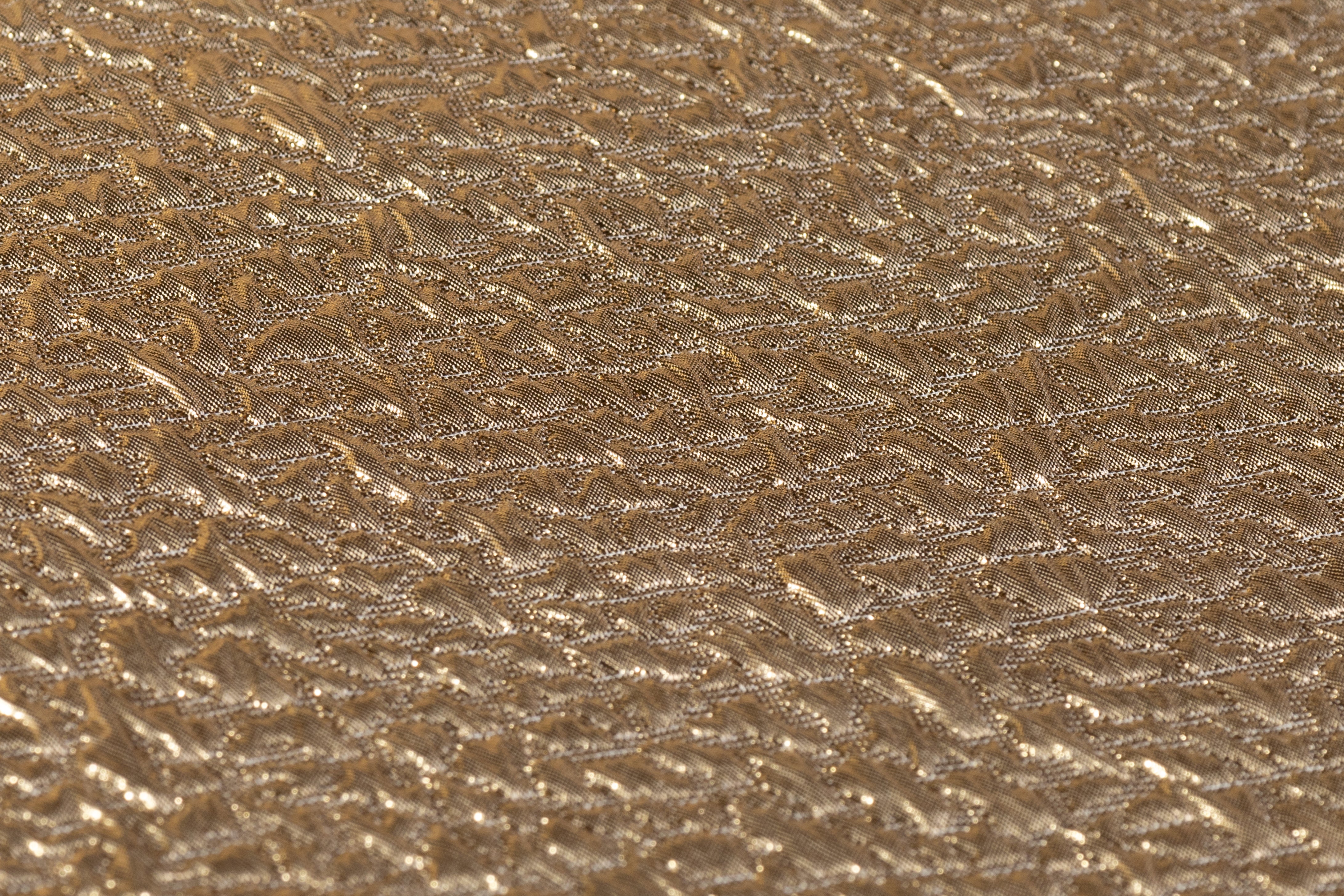 Double-Faced Metallic Silk Cloqué Brocade - Gold