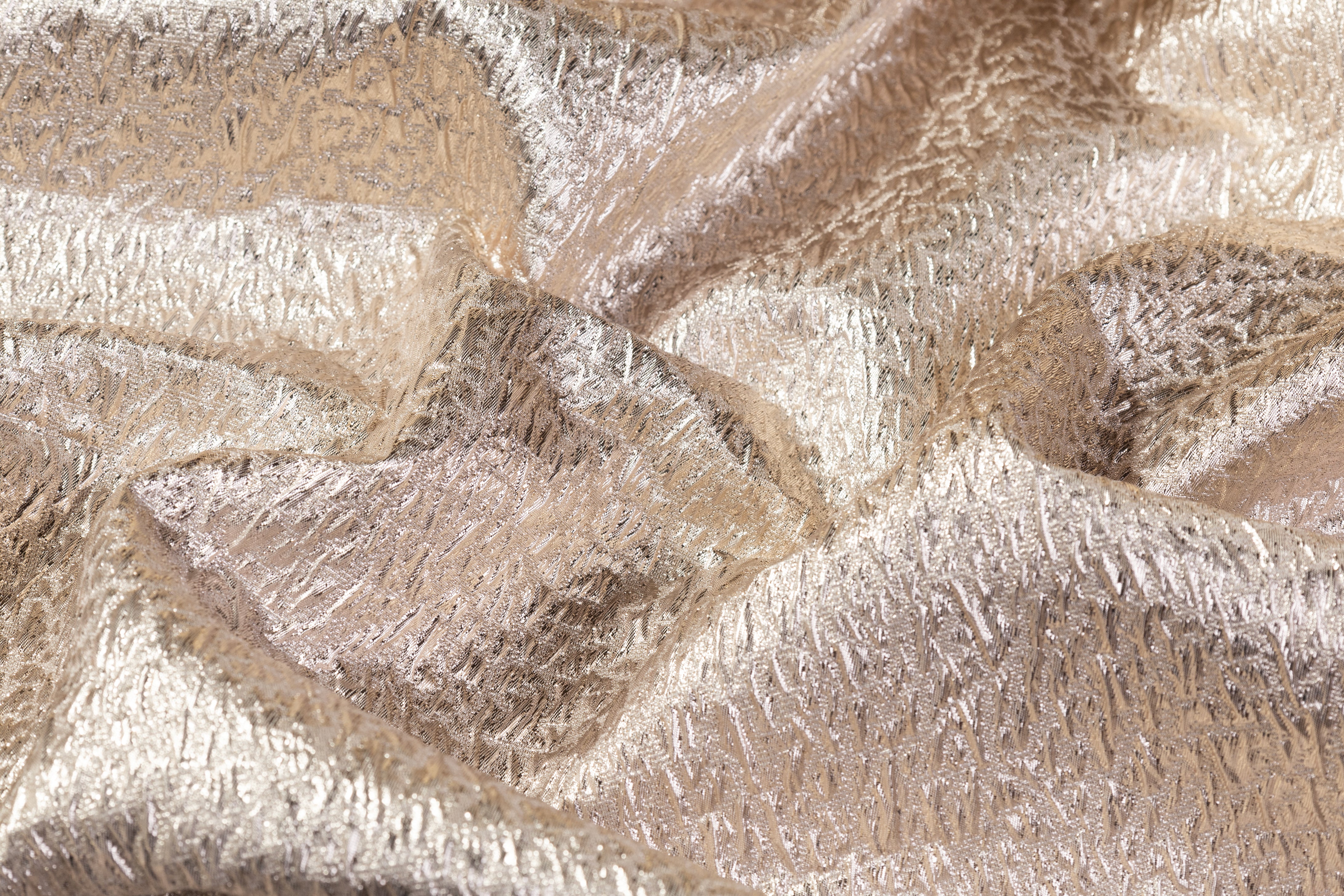 Double-Faced Metallic Silk Cloqué Brocade - Gold