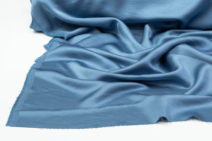 Heavy Viscose Acetate Charmeuse - Dusty Blue