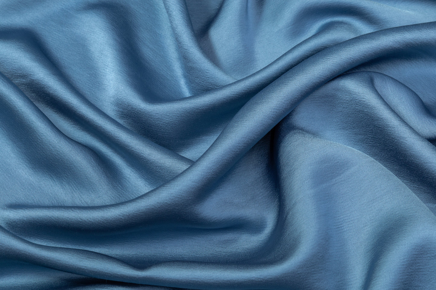 Heavy Viscose Acetate Charmeuse - Dusty Blue