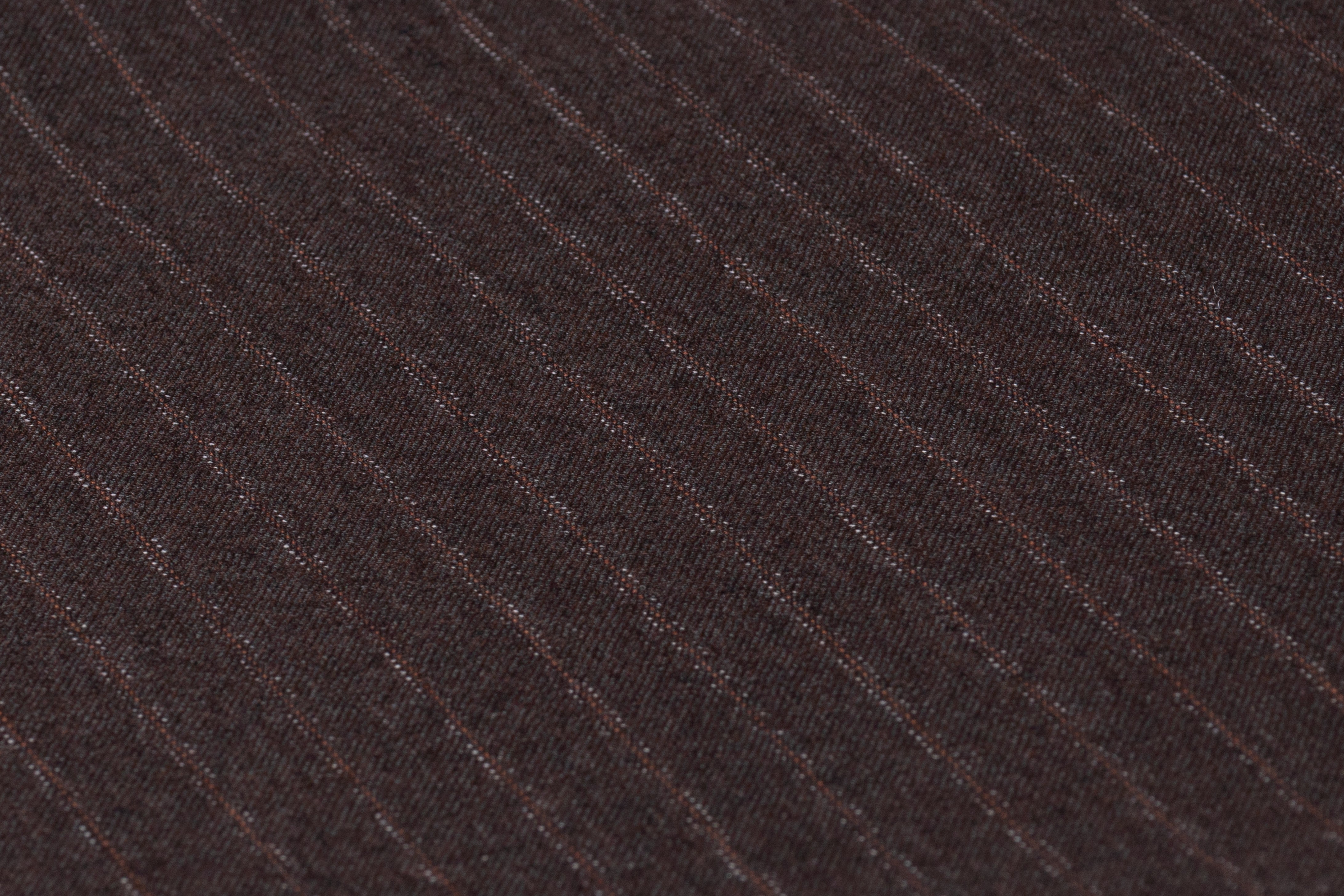 Striped Italian Wool Flannel - Brown