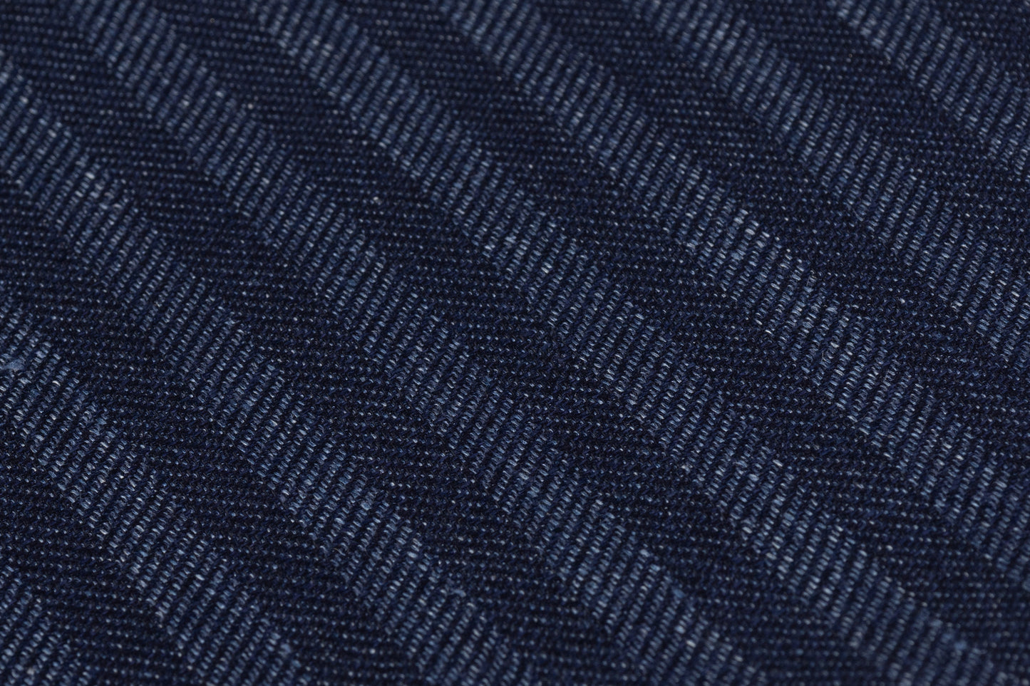Ferla - Herringbone Italian Silk and Linen Suiting - Blue