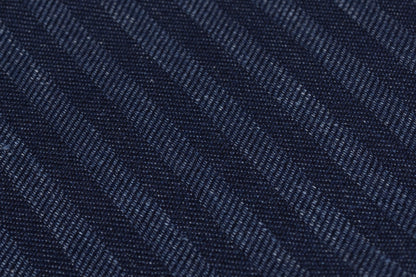 Ferla - Herringbone Italian Silk and Linen Suiting - Blue