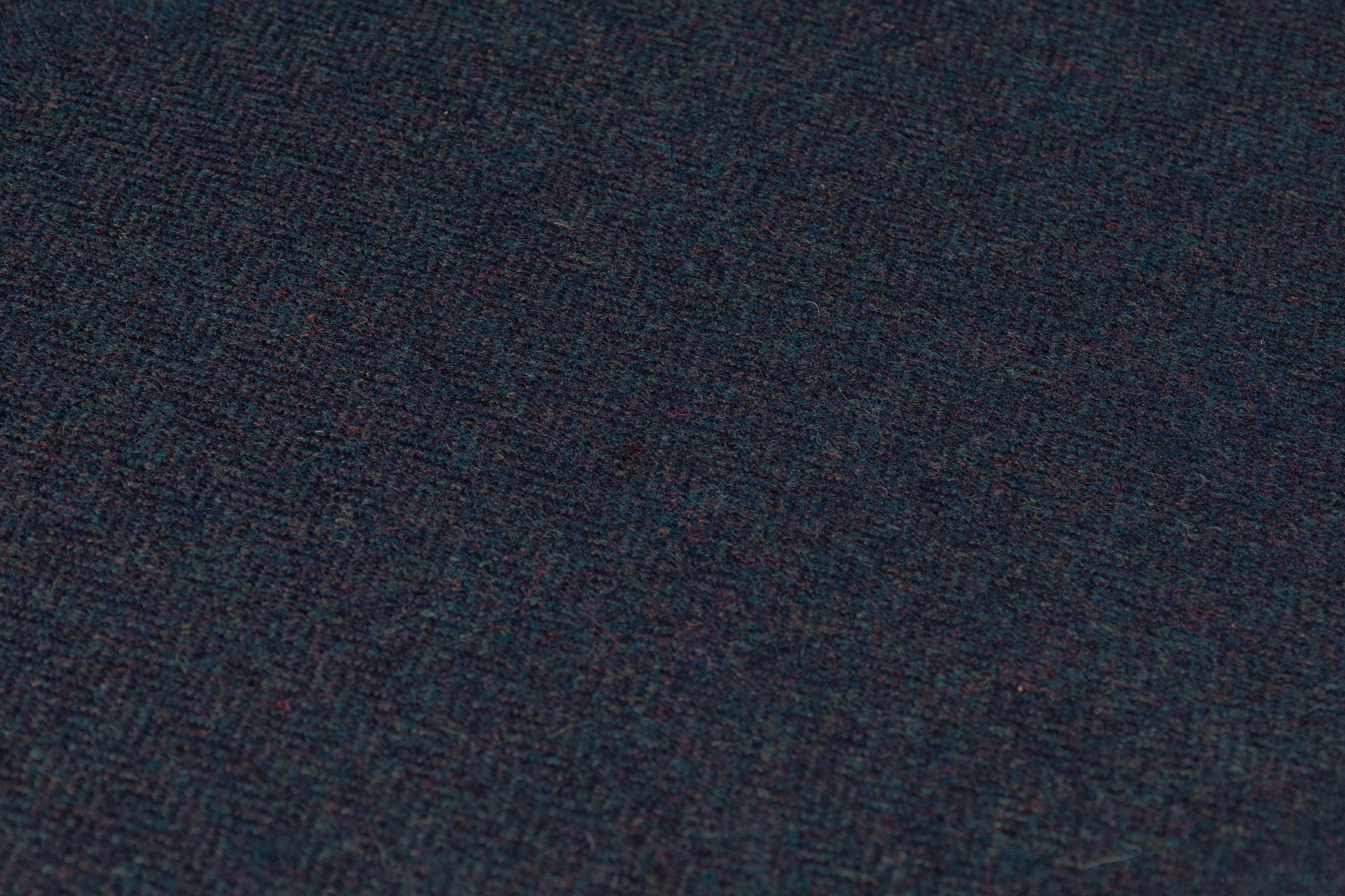 Herringbone Italian Wool Coating - Navy