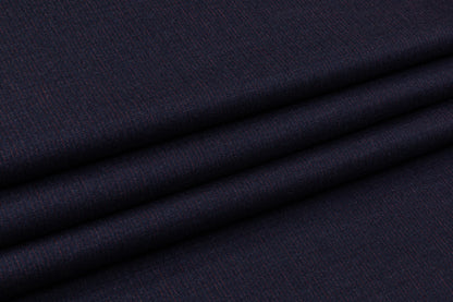 Carlo Barbera - Striped Italian Wool Suiting - Navy / Brick Red