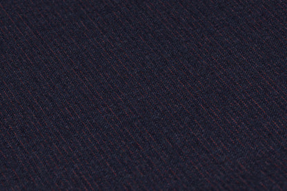 Carlo Barbera - Striped Italian Wool Suiting - Navy / Brick Red