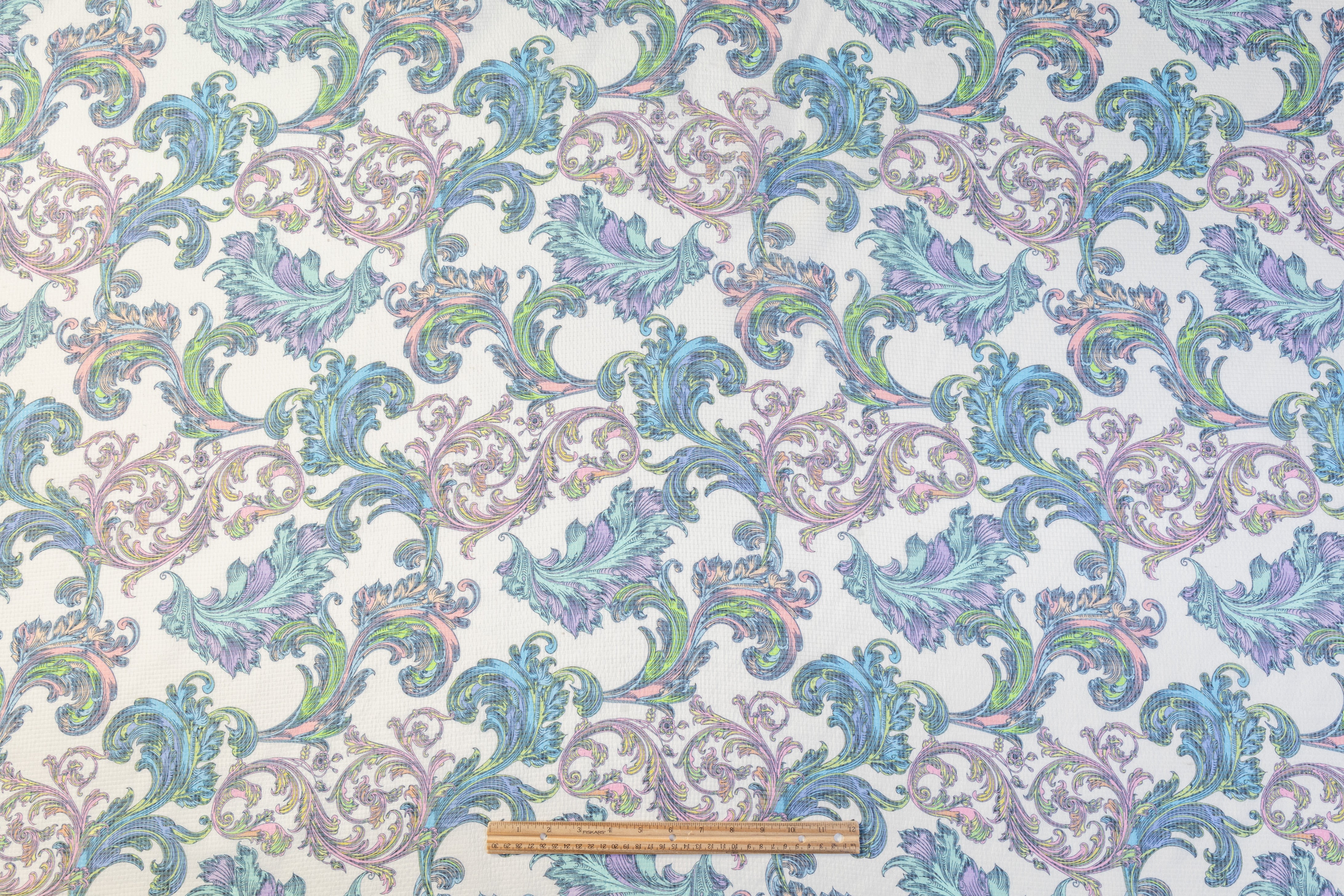 Baroque Italian Silk Nylon Voile - Blue / Lavender