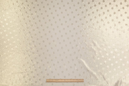 Polka Dot Italian Silk Lamé - Champagne Gold