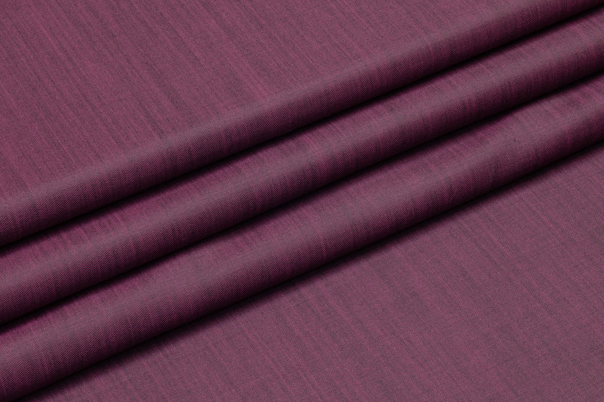 Vitale Barberis Canonico - Two Tone Italian Wool Mohair Suiting - Deep Plum