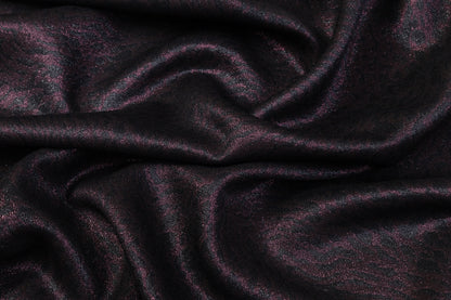 Abstract Italian Silk Lamé - Black / Thunder