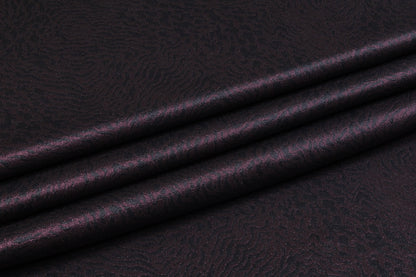 Abstract Italian Silk Lamé - Black / Thunder