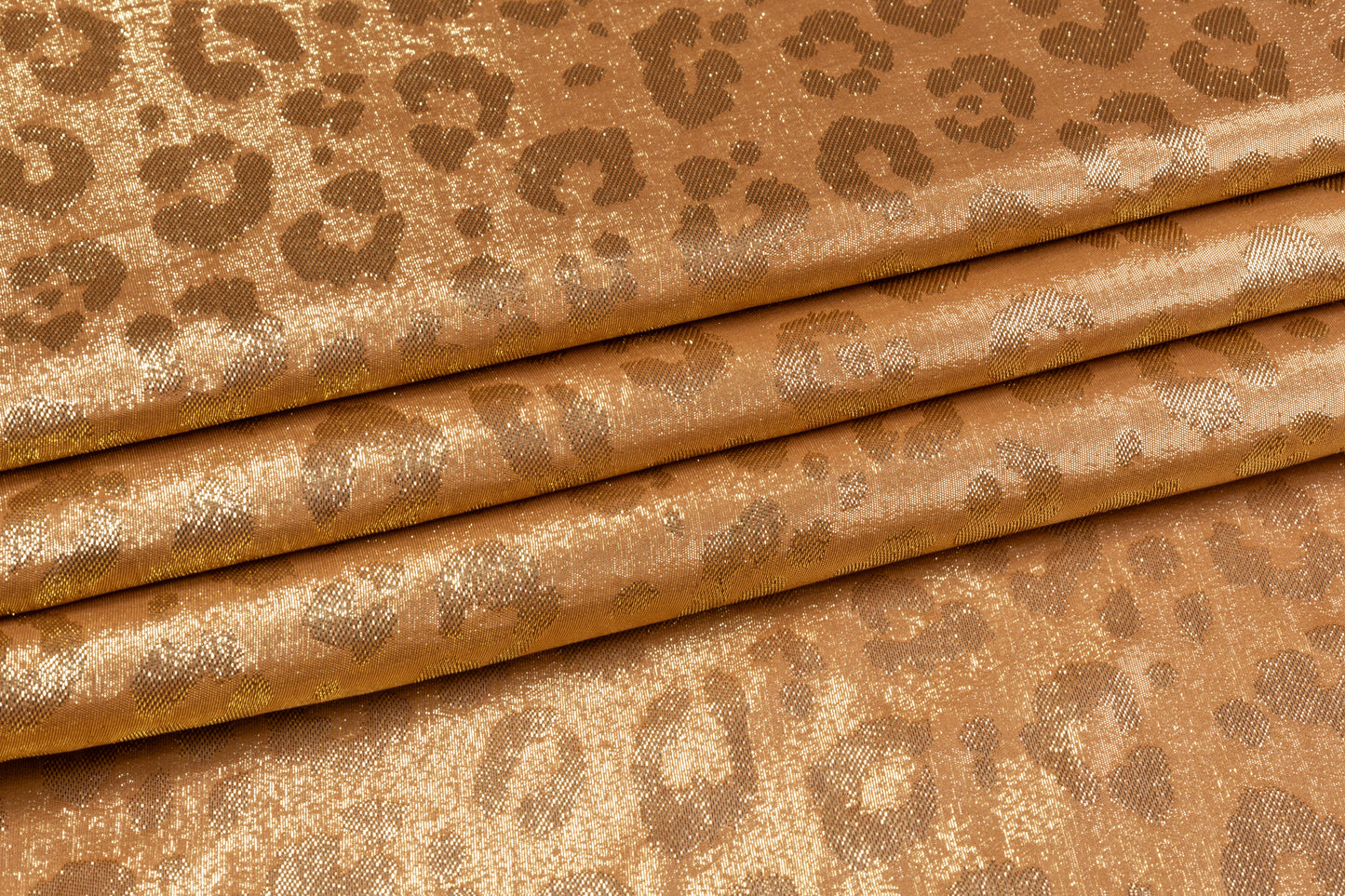Cheetah Design Silk Lamé - Copper