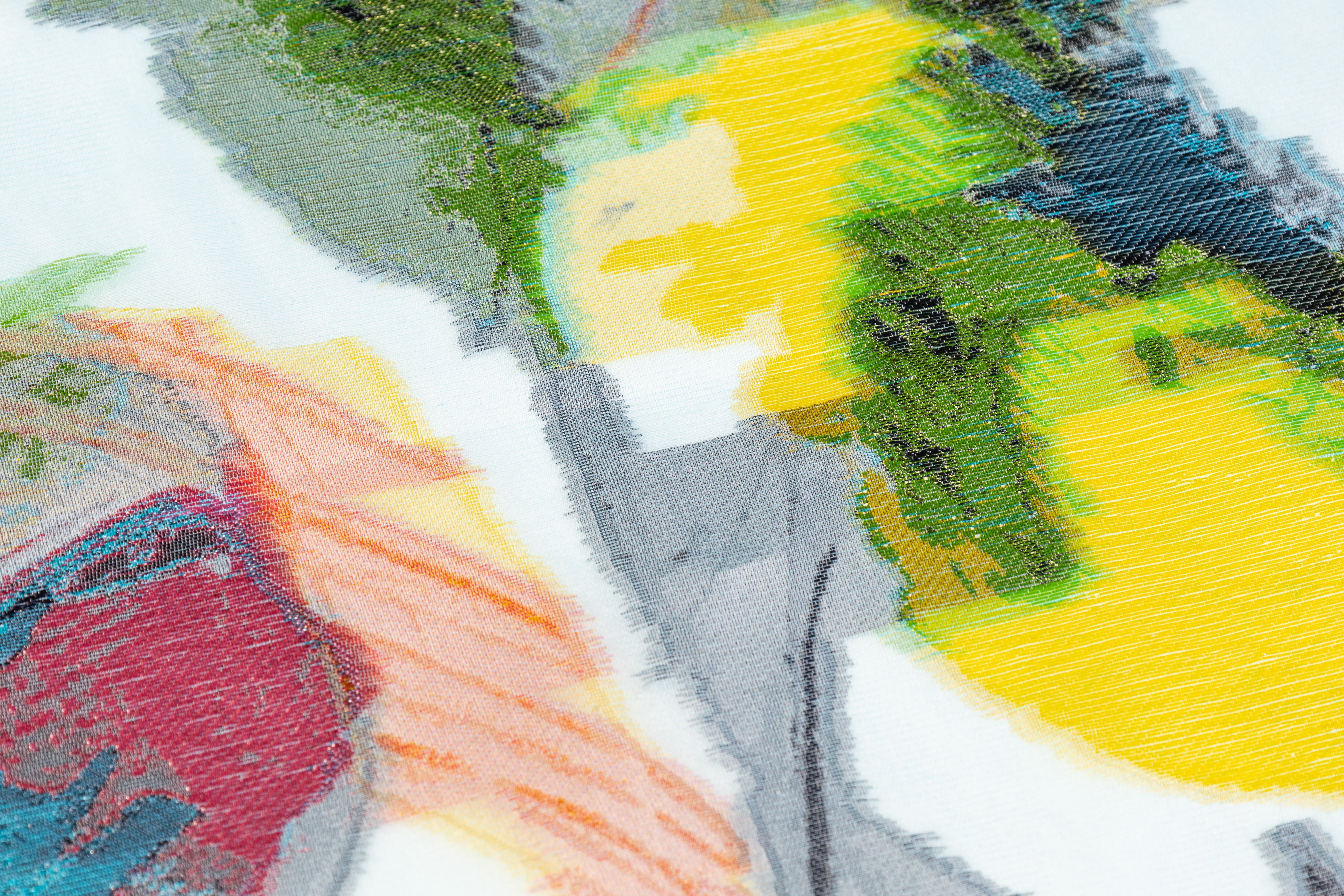 Metallic Italian Satin Face Silk Organza Fil Coupé - Blue