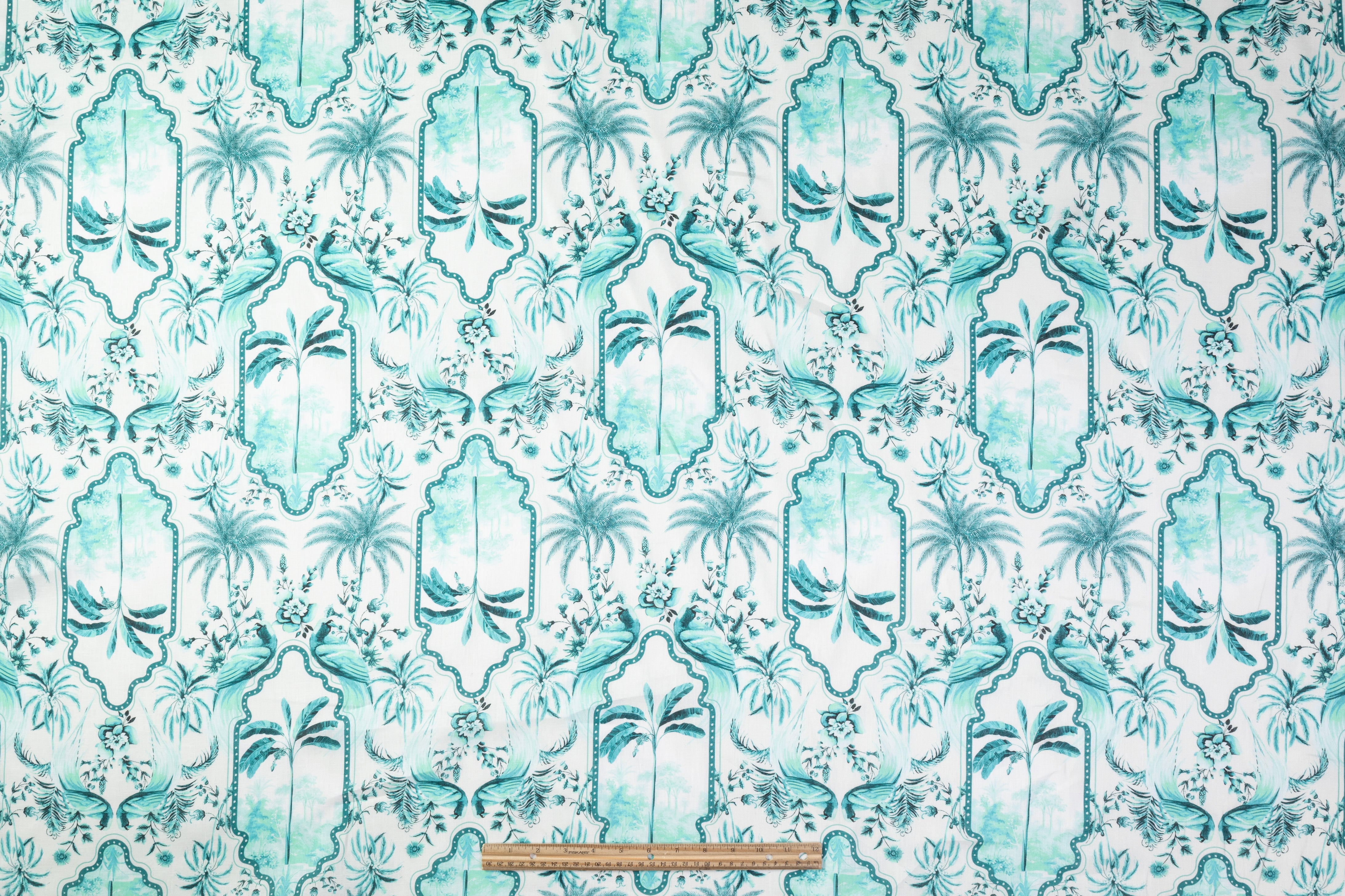 Tropical Linen - Aqua Teal