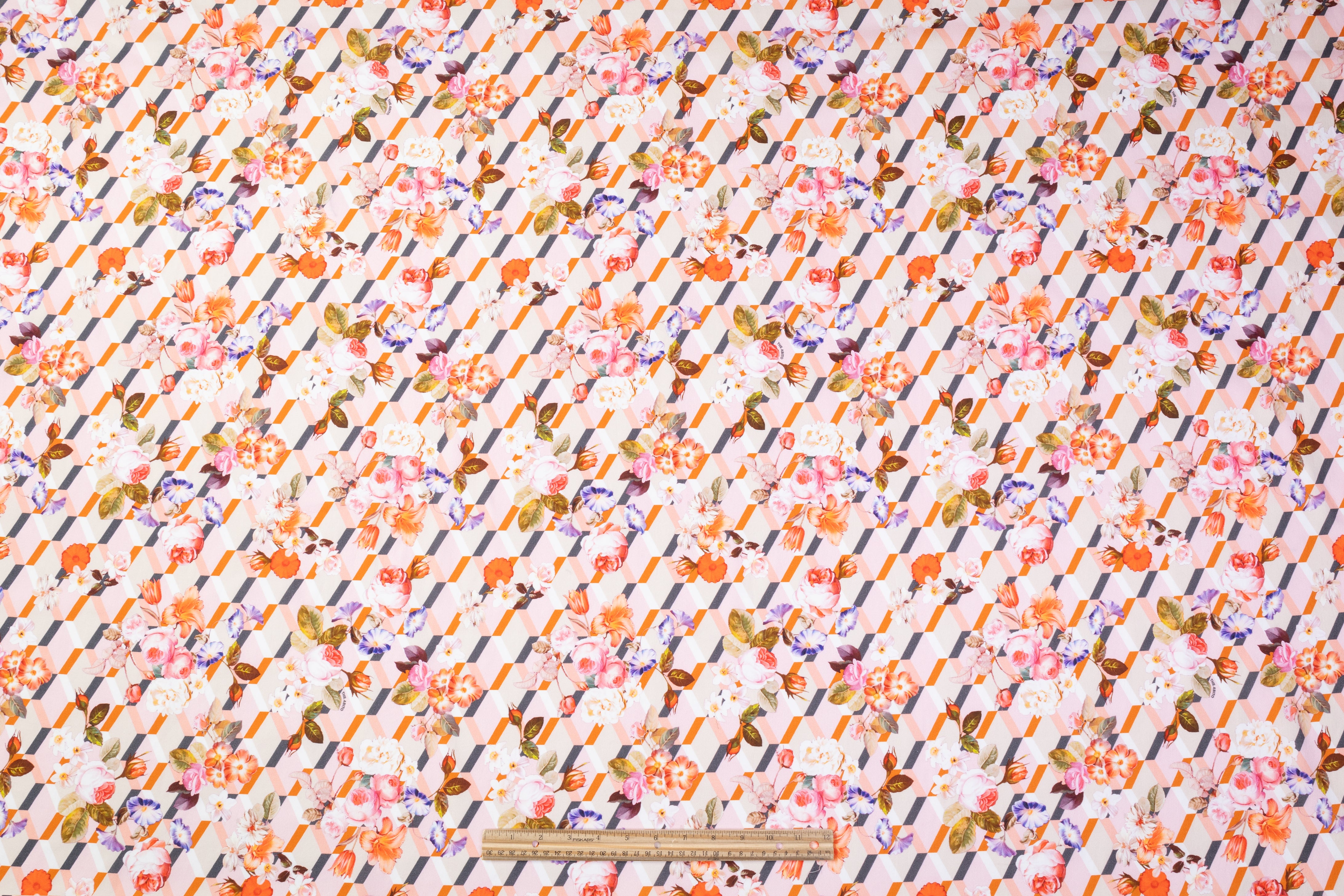 The Abito - Floral Italian Cotton - Peach / Multicolor