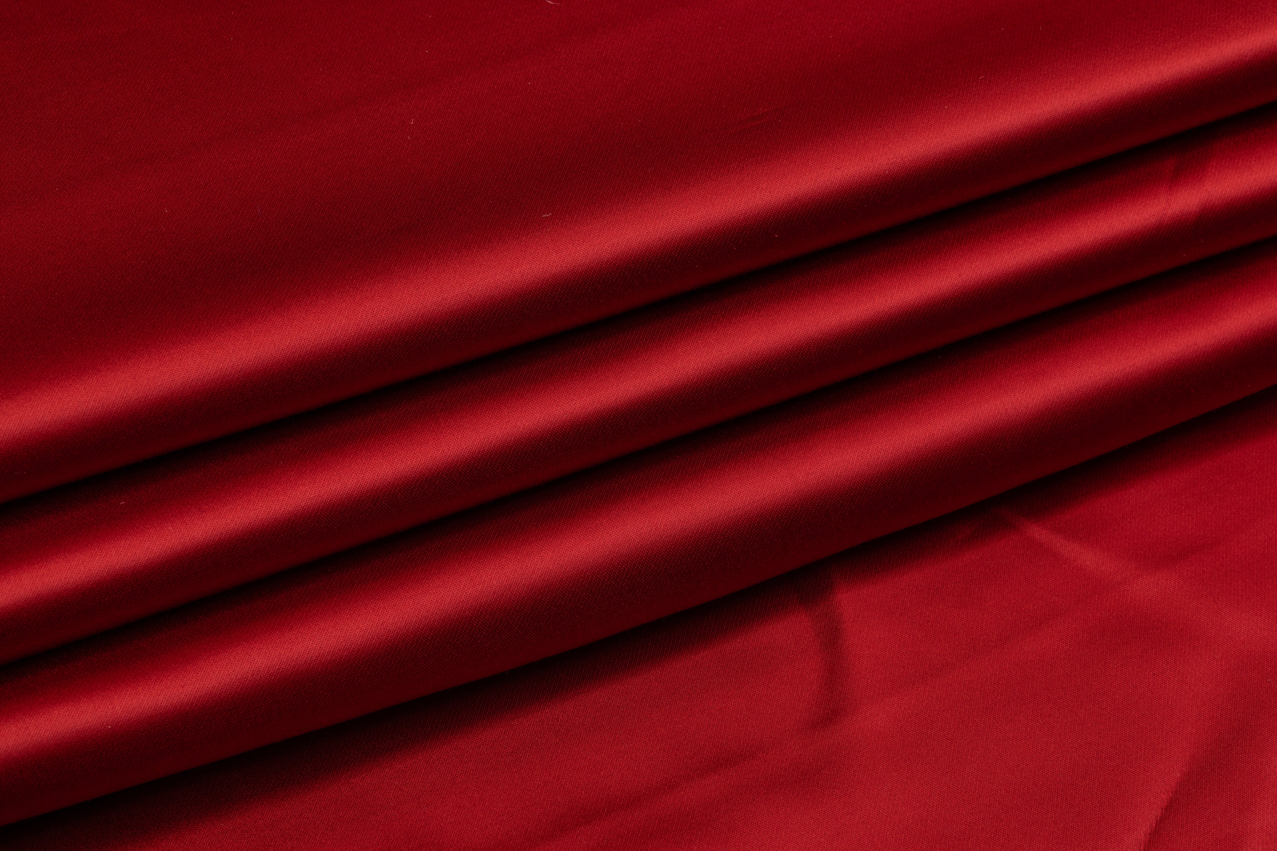 Fused Viscose Satin - Red