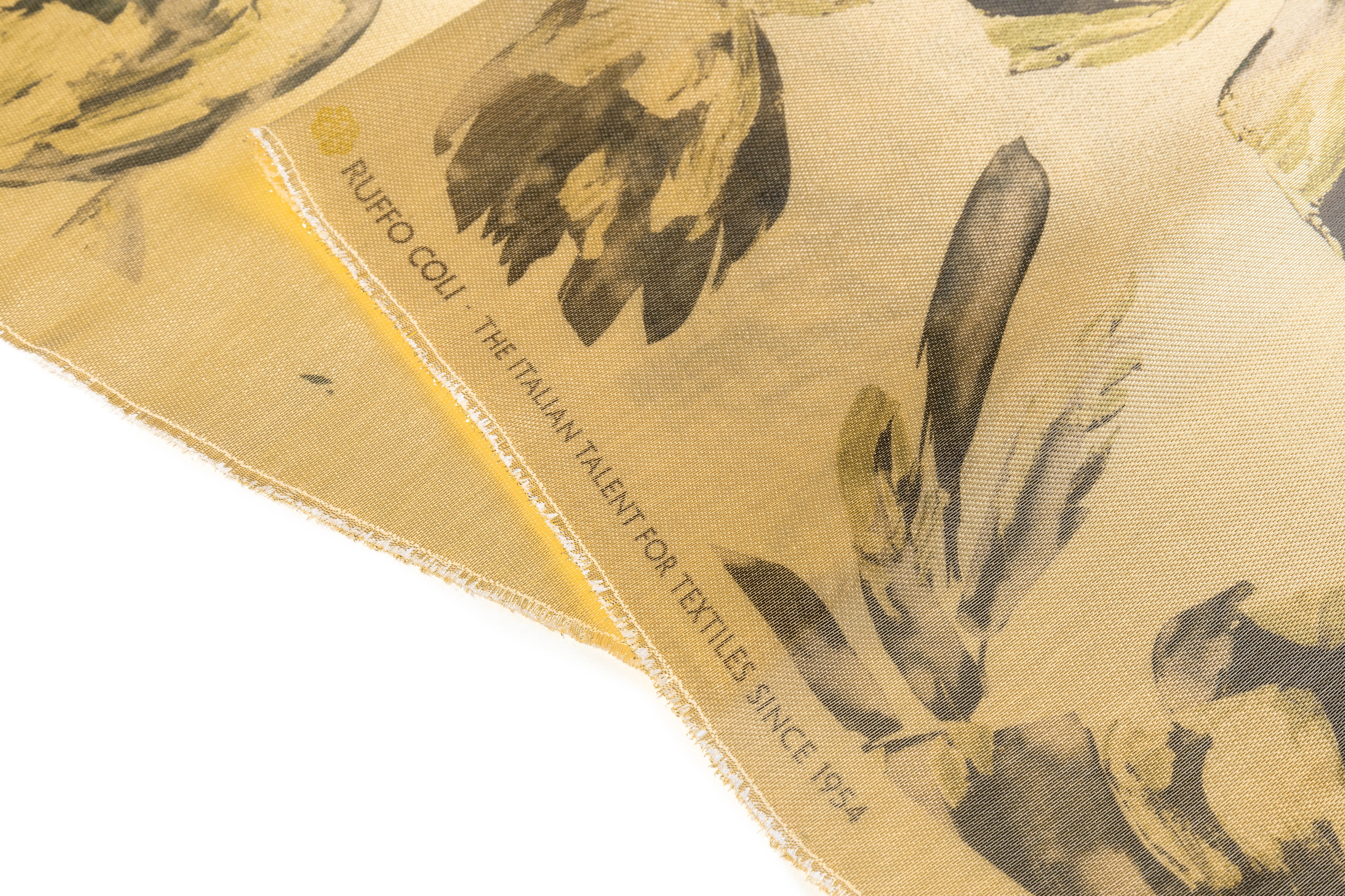 Ruffo Coli - Floral Italian Silk Blend Liquid Lamé - Gold