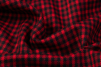 Checked Italian Wool - Red / Black
