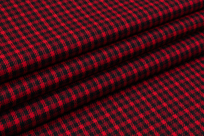 Checked Italian Wool - Red / Black