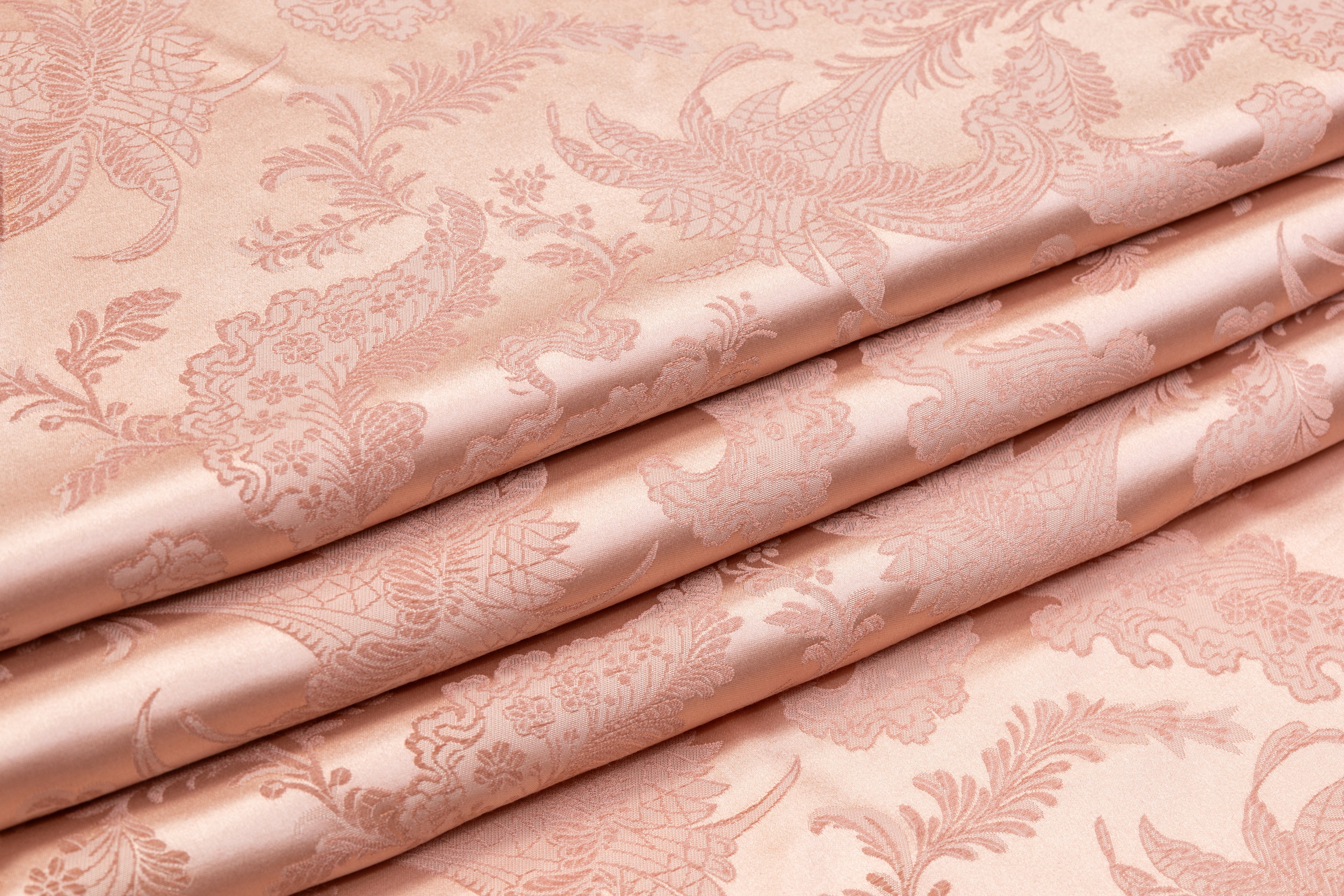 Italian Pure Silk Jacquard - Blush Pink