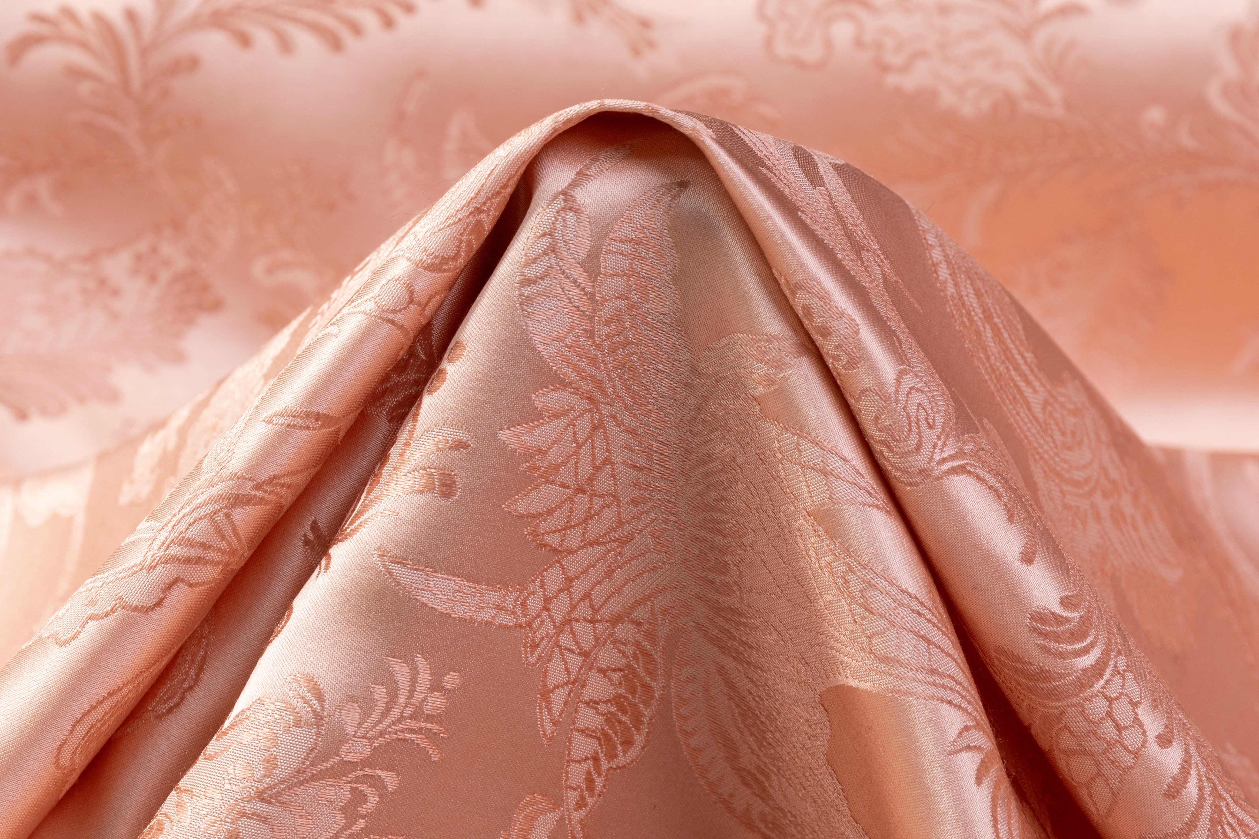 Italian Pure Silk Jacquard - Blush Pink