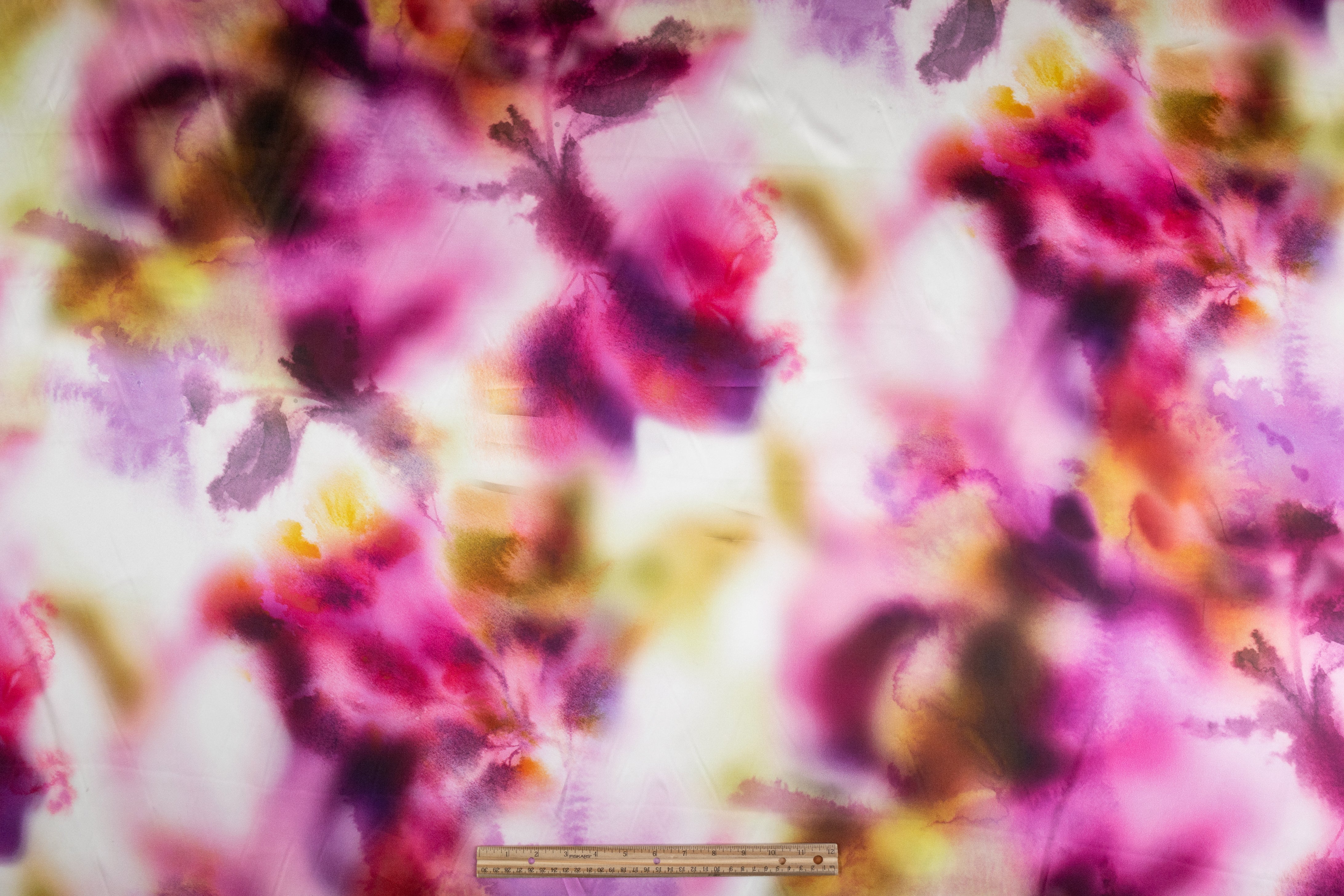 Tie-Dye Printed Italian Silk Charmeuse - Multicolor