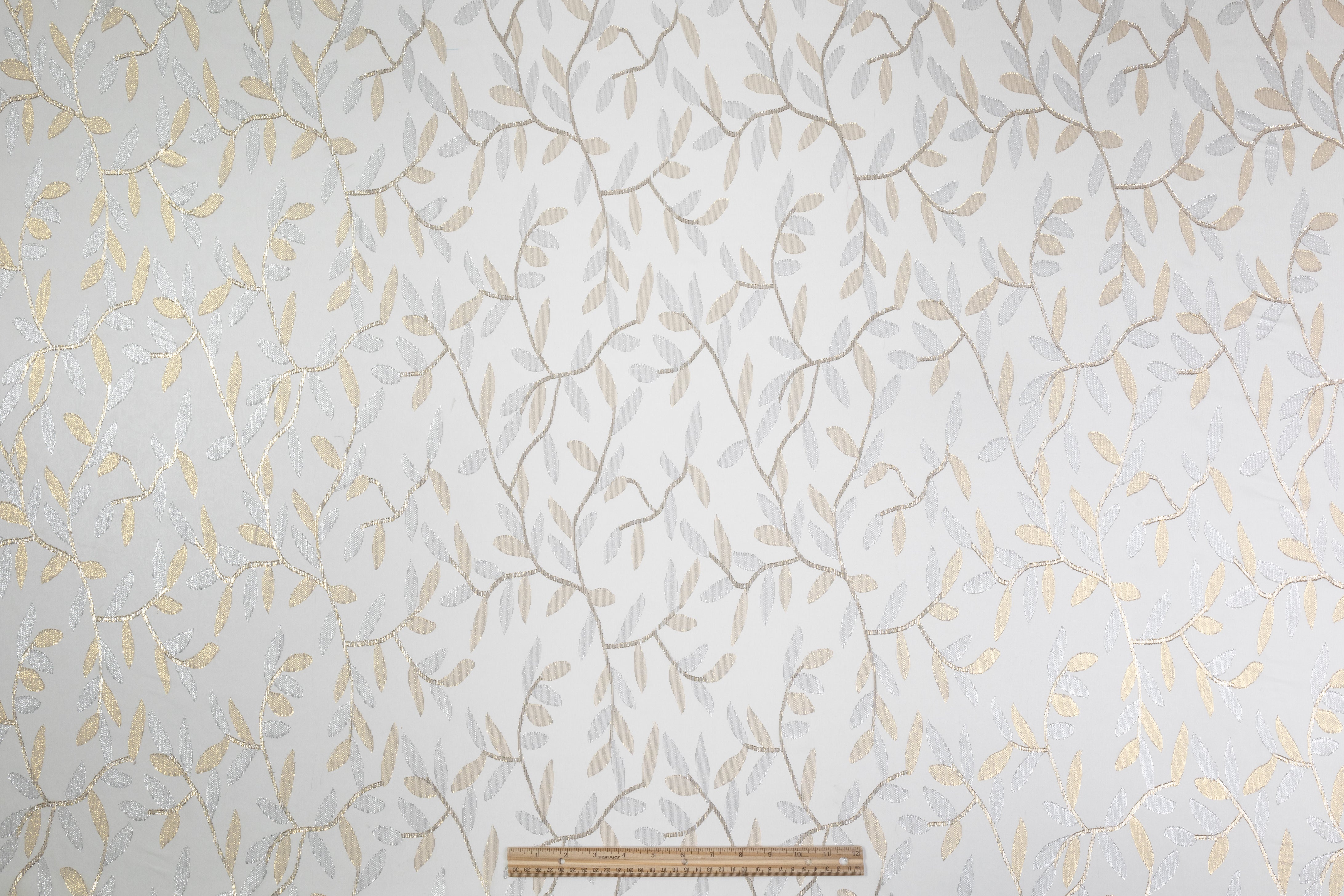 Italian Metallic Silk FIl Coupé - Ivory / Gołd / Silver