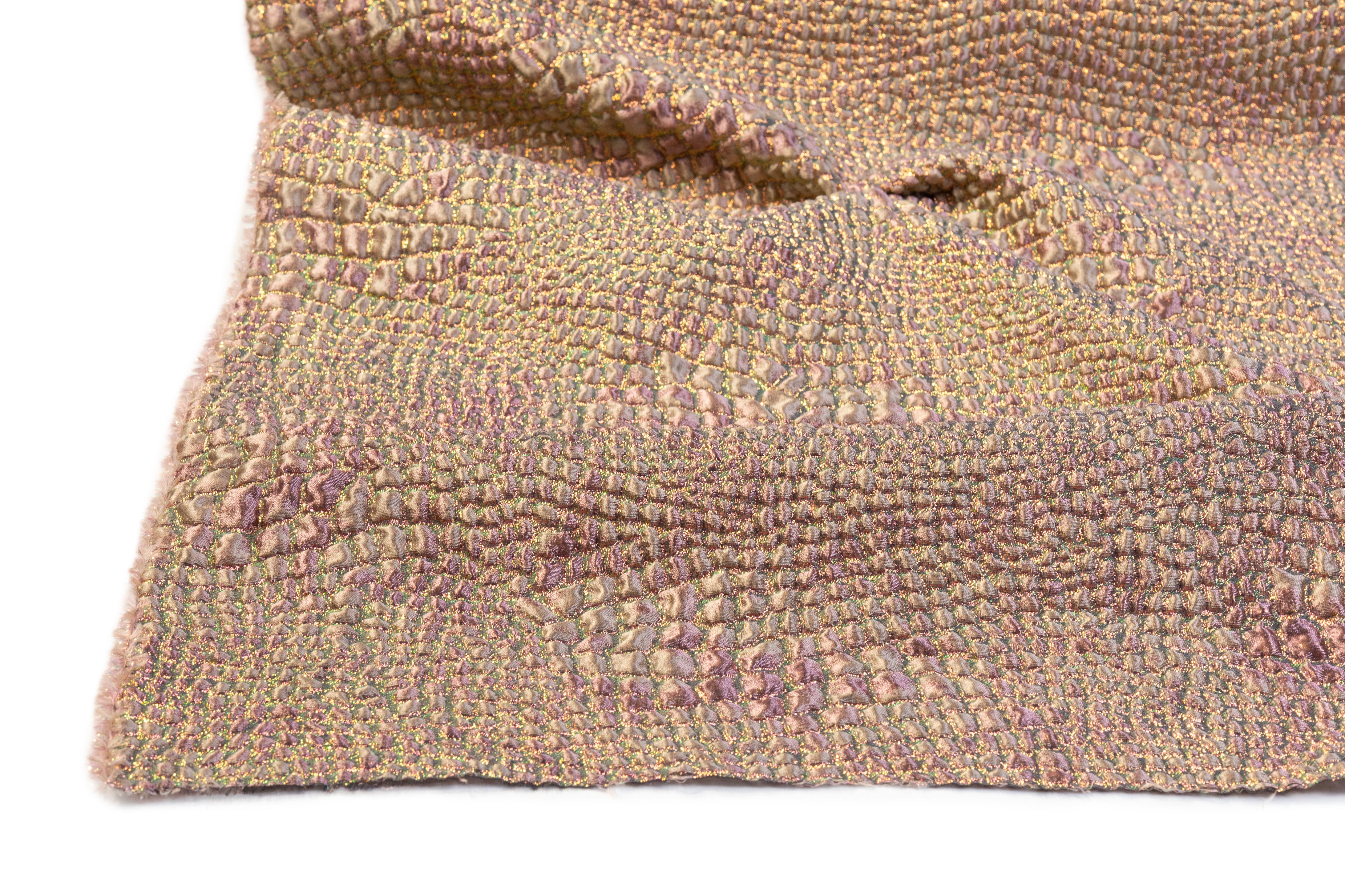 Ruffo Coli - Metallic Italian Silk Blend Brocade - Dusty Lavender / Taupe