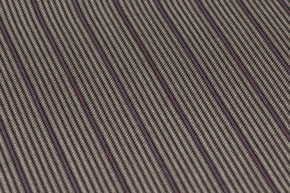 Striped Italian Wool Suiting - Taupe