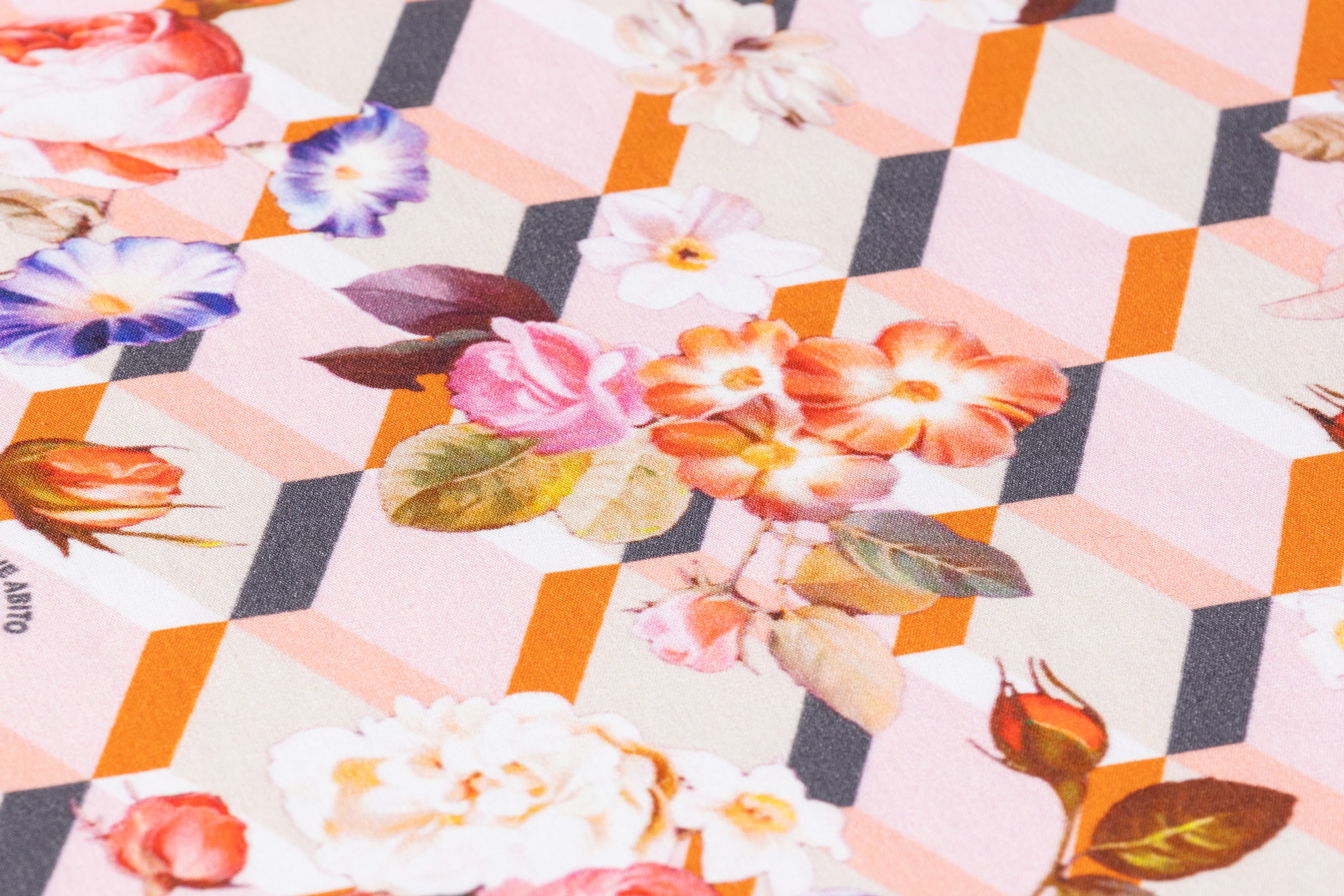 The Abito - Floral Italian Cotton - Peach / Multicolor